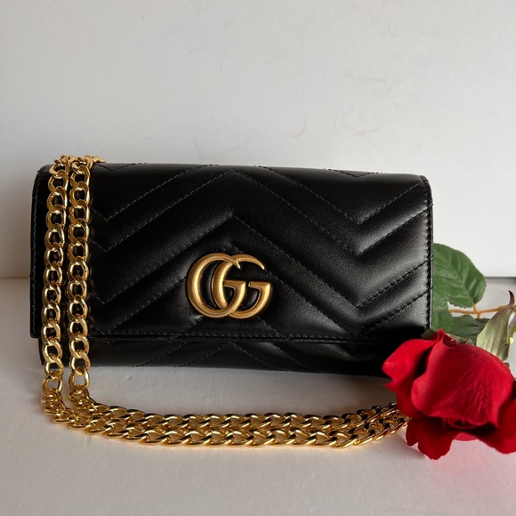 🌺GUCCI MARMOT WALLET-CROSSBODY MINI BAG 🌺 - Picture 1 of 16